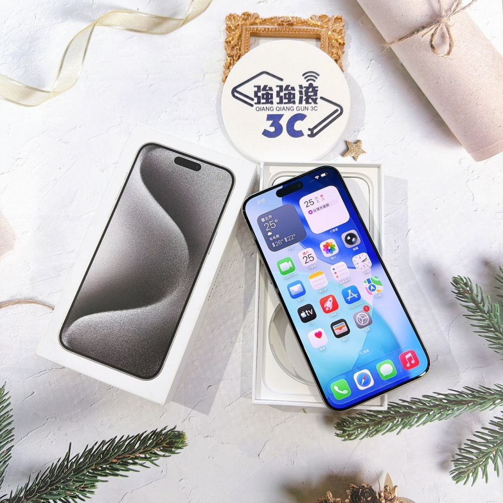 善化-二手 iPhone15 Pro Max 256G 白色 #33285（店家保固365天）