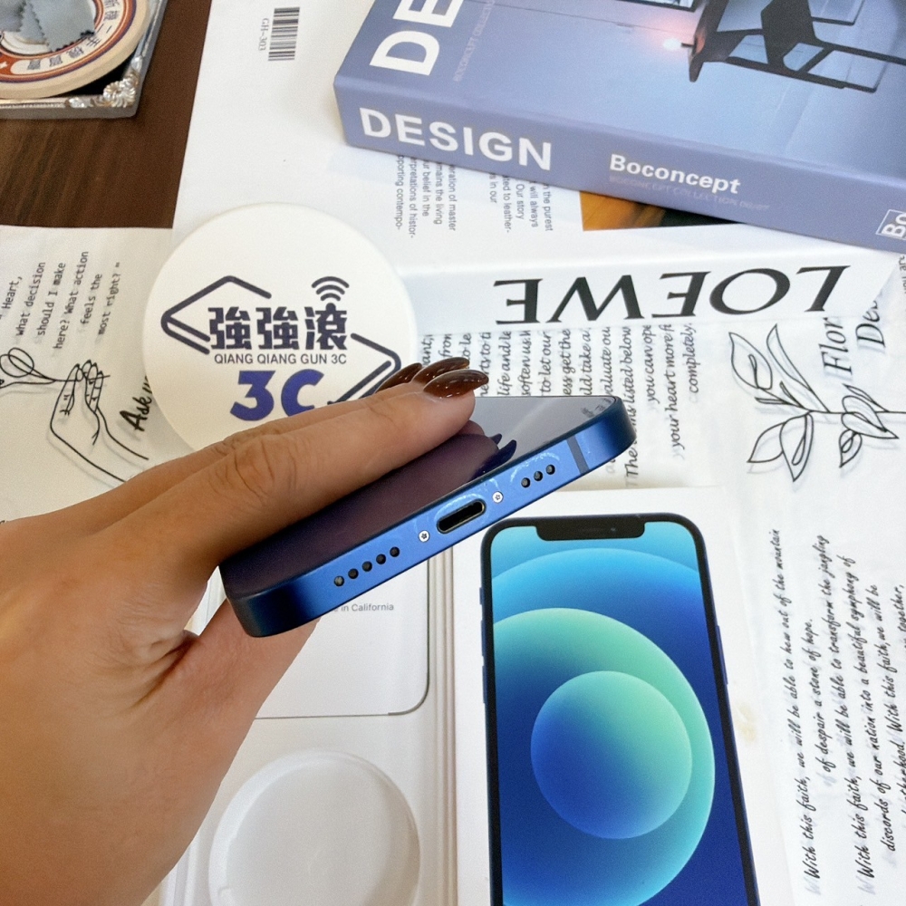鹽行-二手 iPhone12 128G 藍色#45760（店保90天）