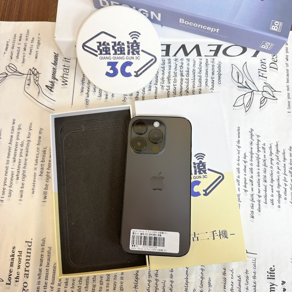 鹽行-二手 iPhone14 Pro 128G 黑色#47298（店保365天）