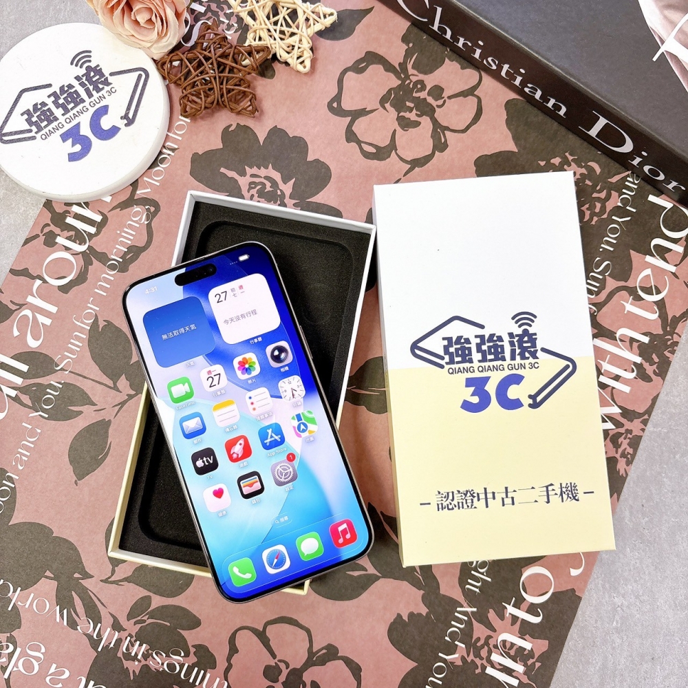 二手 iPhone 15 Pro Max 256G  原鈦色*94320(店保365天）