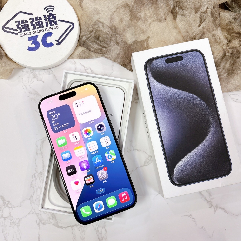二手 iPhone15Pro 256G 藍色*09072 (店家保固365天)