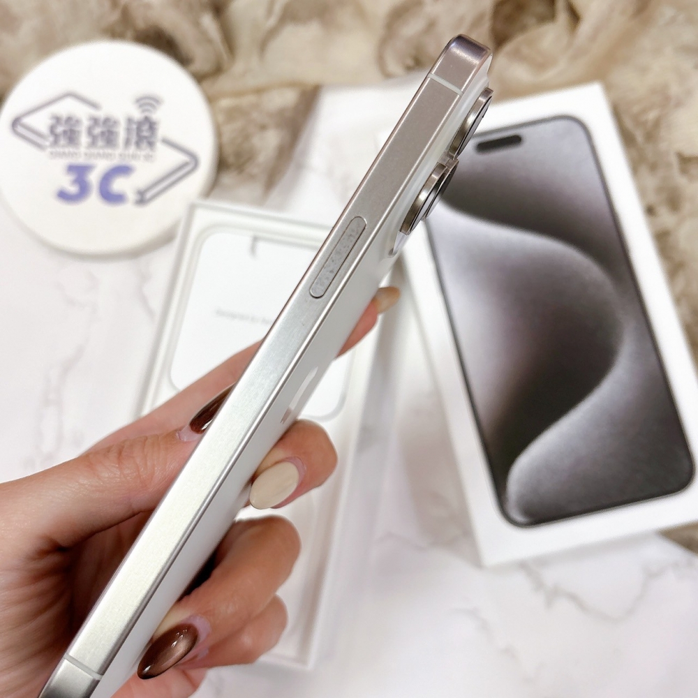 二手 iPhone 15 Pro Max 256G  白鈦色*37648（店保365天）