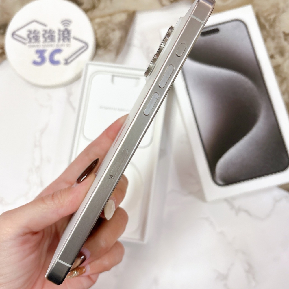 二手 iPhone 15 Pro Max 256G  白鈦色*37648（店保365天）