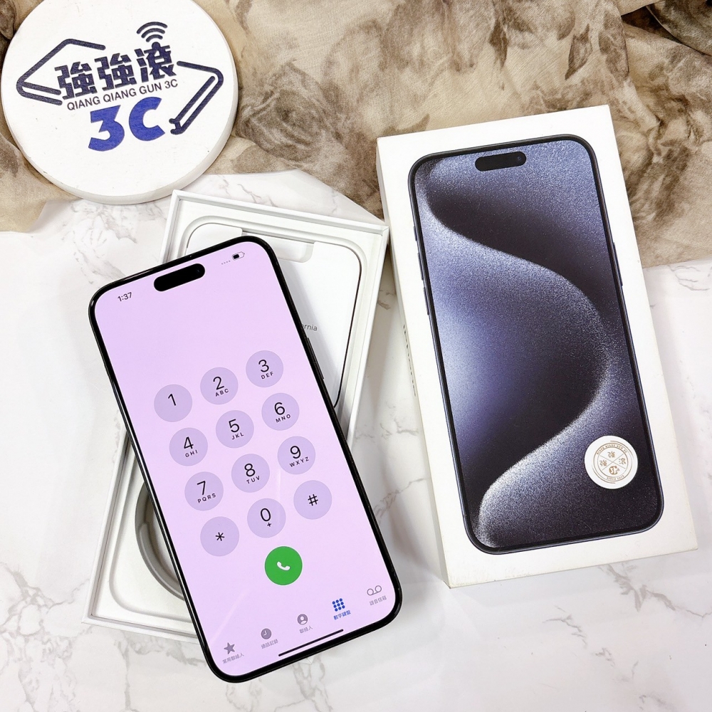 二手 iPhone 15 Pro Max 256G 藍鈦色*97664(店保365天)