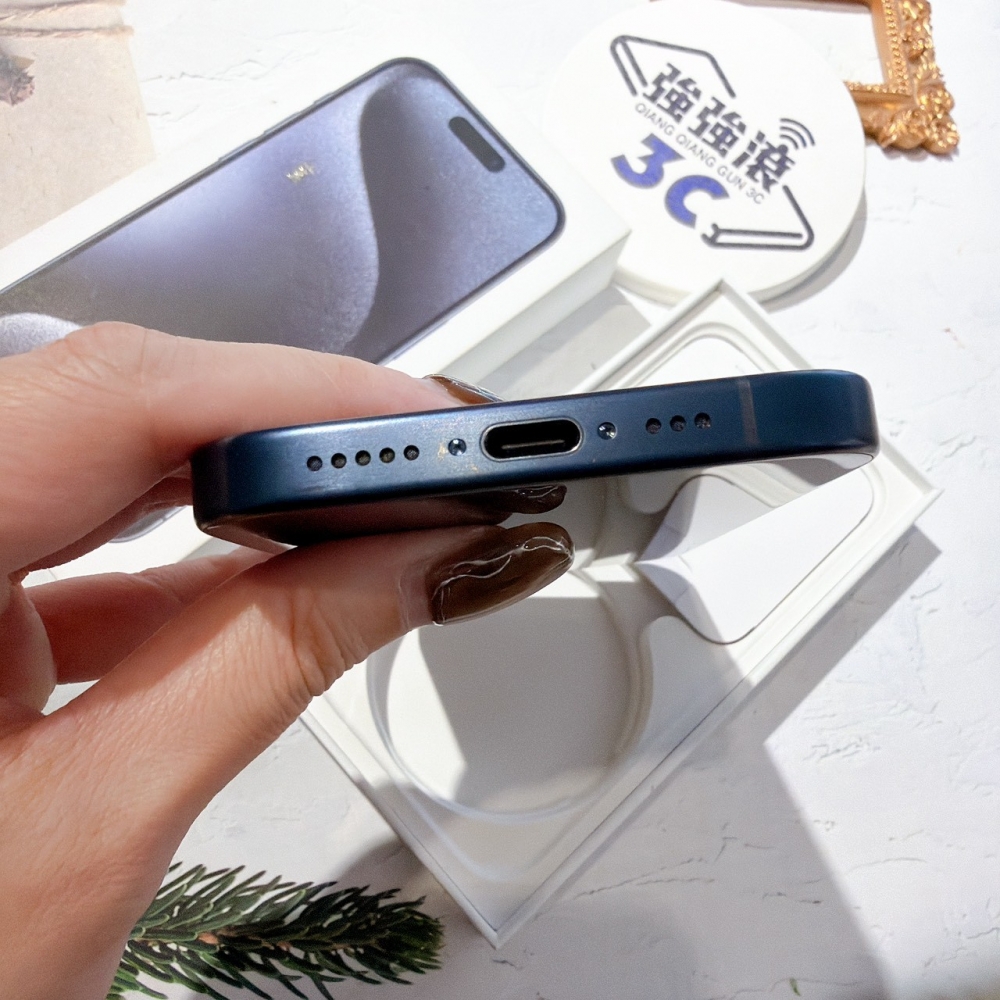 善化-二手iPhone15 Pro 128G 藍色 #36129（店保365天）