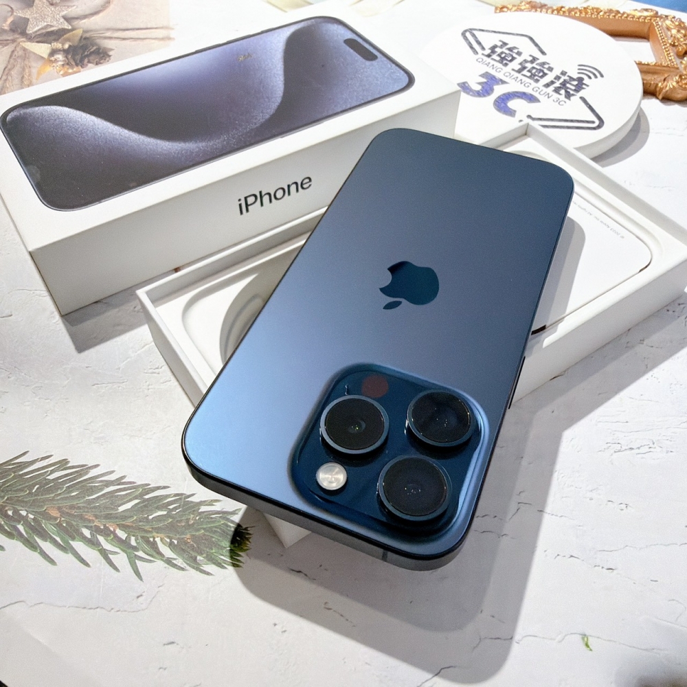 善化-二手iPhone15 Pro 128G 藍色 #36129（店保365天）