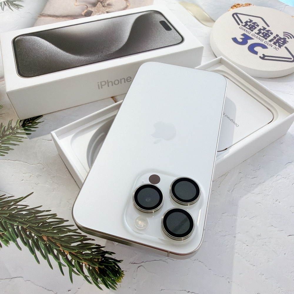  善化-二手iPhone15 Pro 128G 白色 #18920（店保365天）