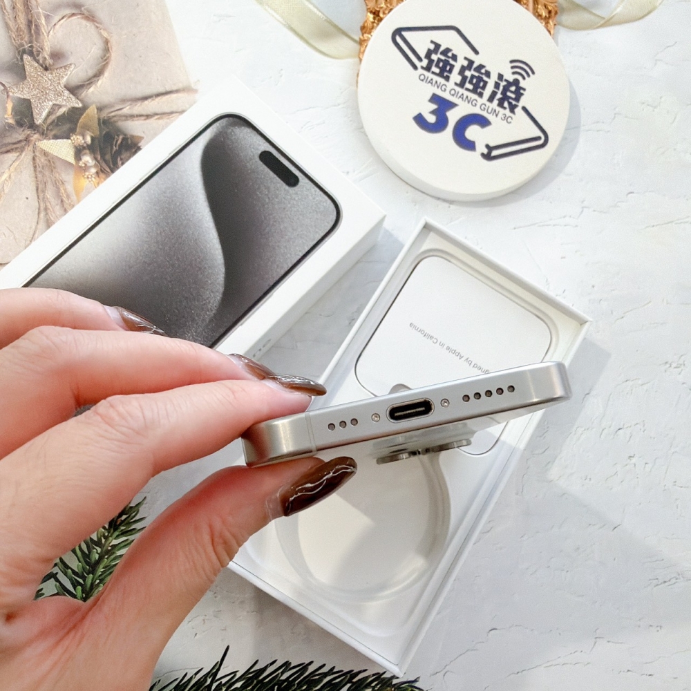  善化-二手iPhone15 Pro 128G 白色 #18920（店保365天）