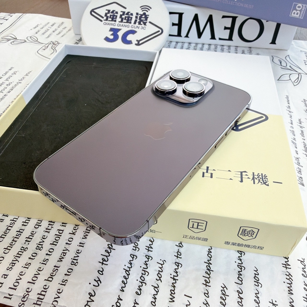 鹽行-二手 iPhone14Pro 128G 紫色#10309(店保365天)