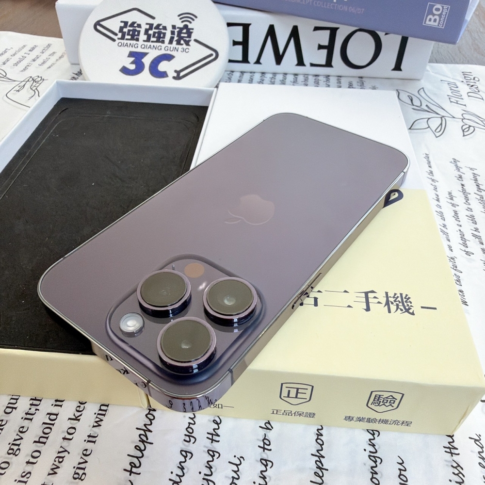 鹽行-二手 iPhone14Pro 128G 紫色#10309(店保365天)