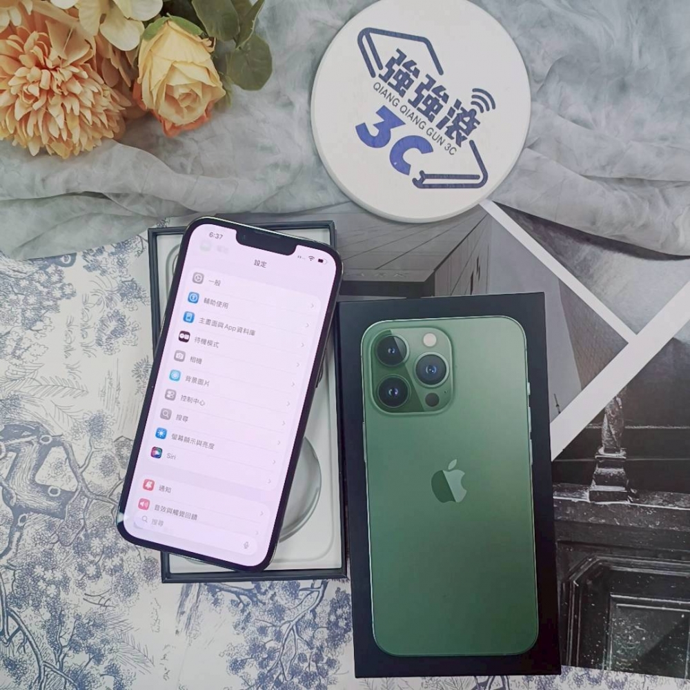 歸仁-二手iPhone13 pro 128G 綠色#87930（店保365天）