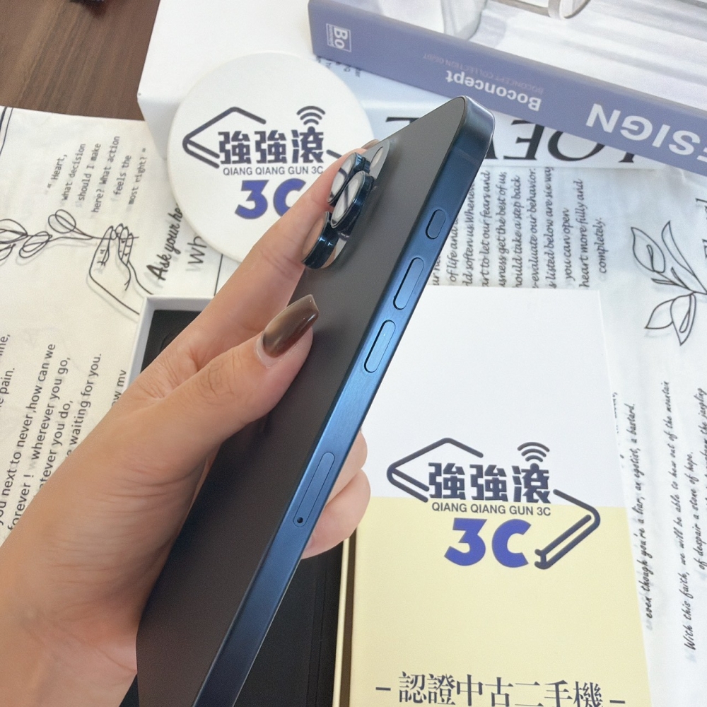 鹽行-二手 iPhone15 Pro Max 256G 藍色#70971（店保365天）