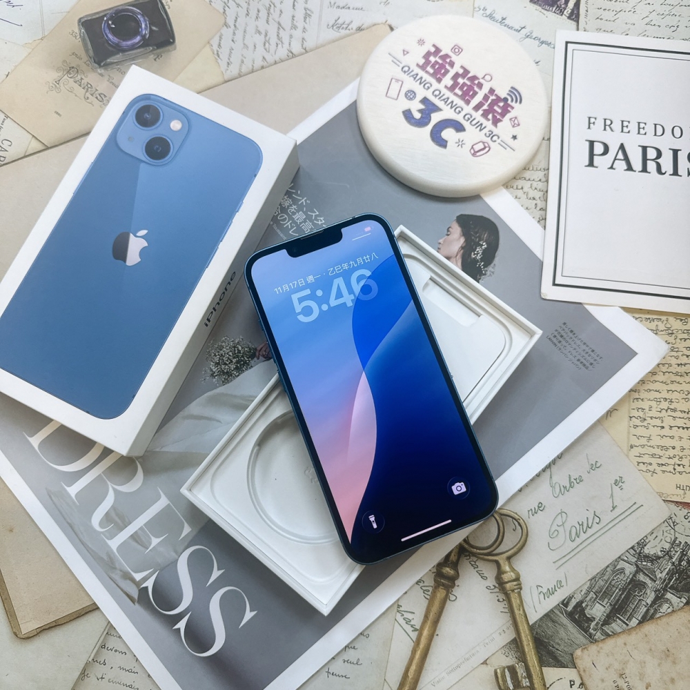 二手 iPhone 13 256G 藍色*56471 (店家保固365天)