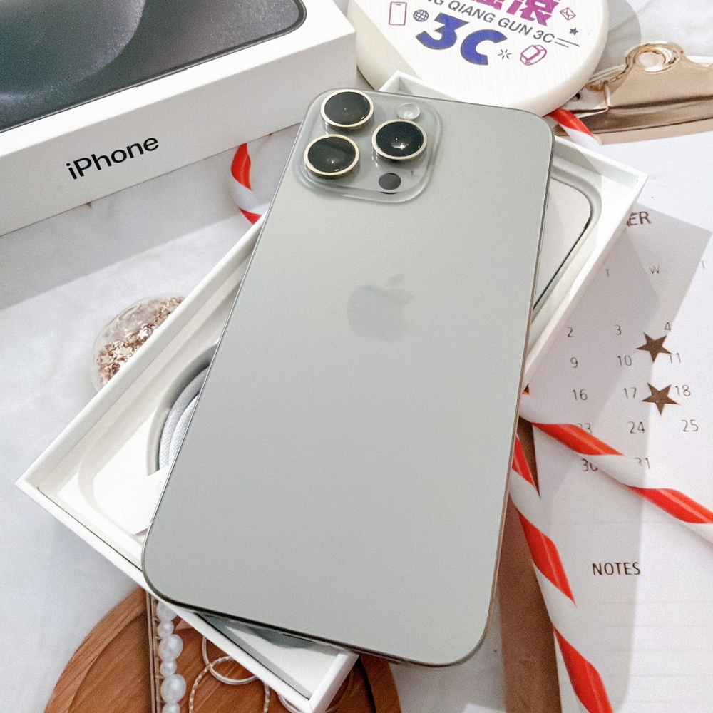 善化-二手 iPhone15 Pro Max 512G 原色 #90375(店家保固365天)