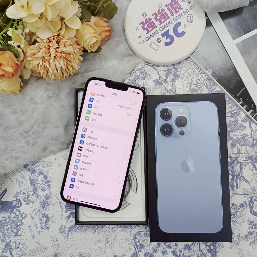 歸仁-二手iPhone13 pro 256G 藍色#75572（店保365天）