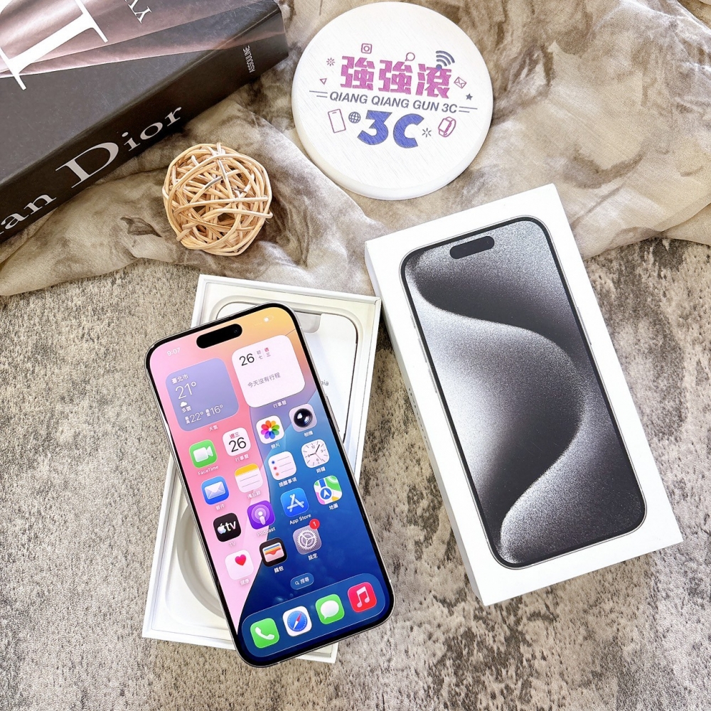 二手 iPhone15Pro 256G 白色*26901(店家保固365天)