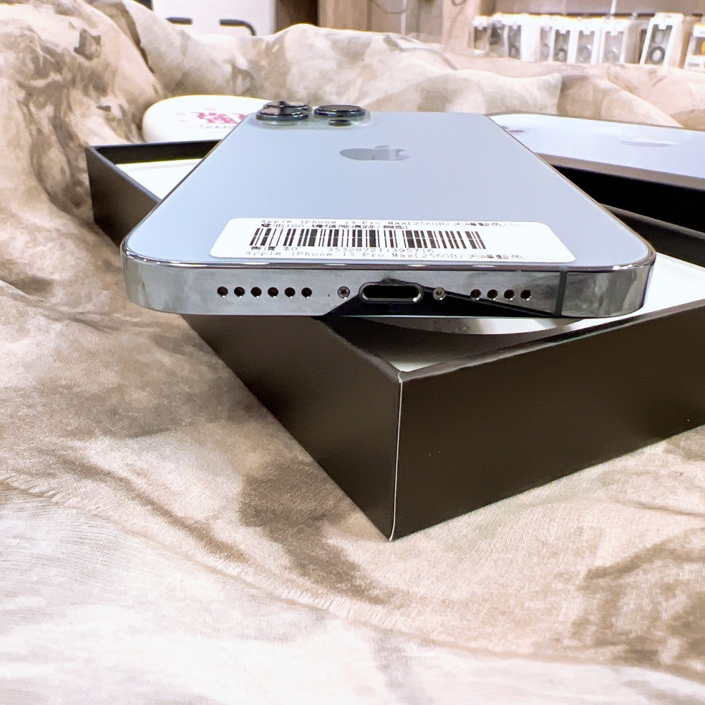 二手-iPhone13ProMax256G 藍色*95716 (店家保固365天)