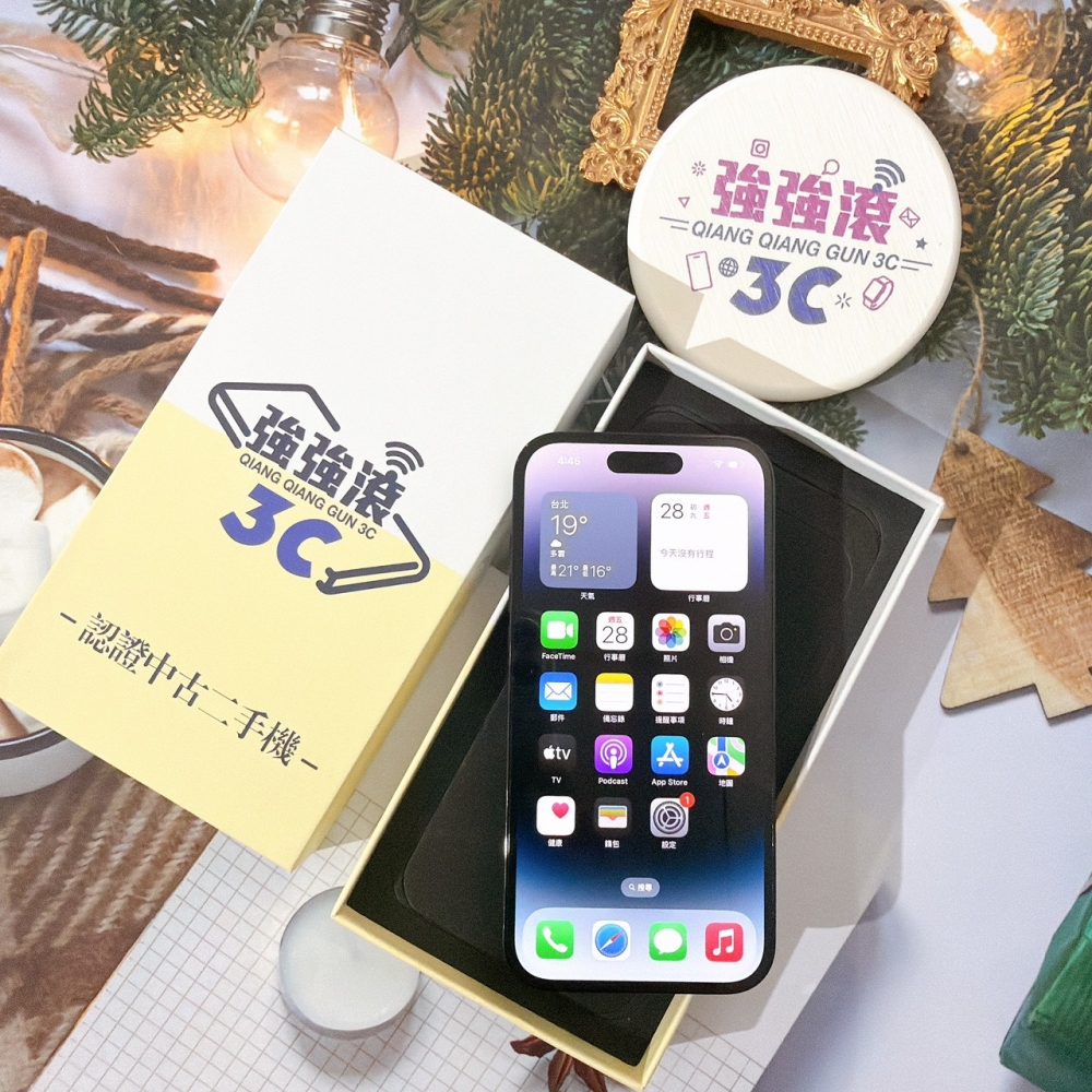 善化-二手 iPhone14 Pro 128G 黑色#41387（店保365天）