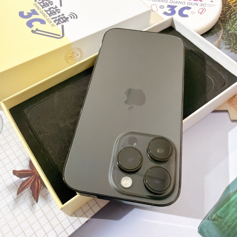 善化-二手 iPhone14 Pro 128G 黑色#41387（店保365天）