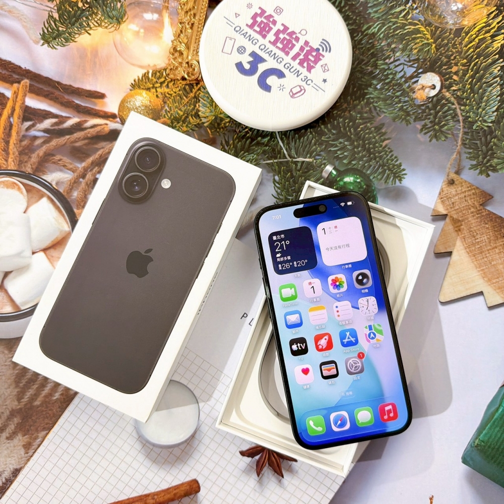 善化-二手 iPhone16 128G 黑色#68952(原廠保固)