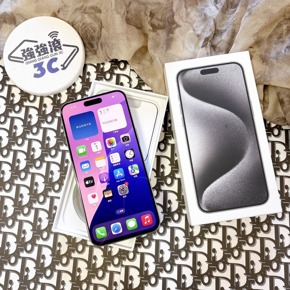 二手 iPhone15 Pro Max 256G 白色#14827（店保365天）