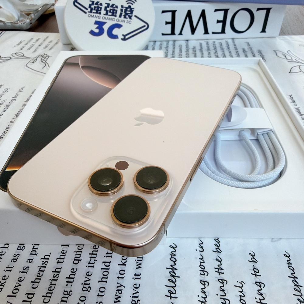 鹽行-二手 iPhone 16 Pro Max 512G 金色*30014(店保365天)