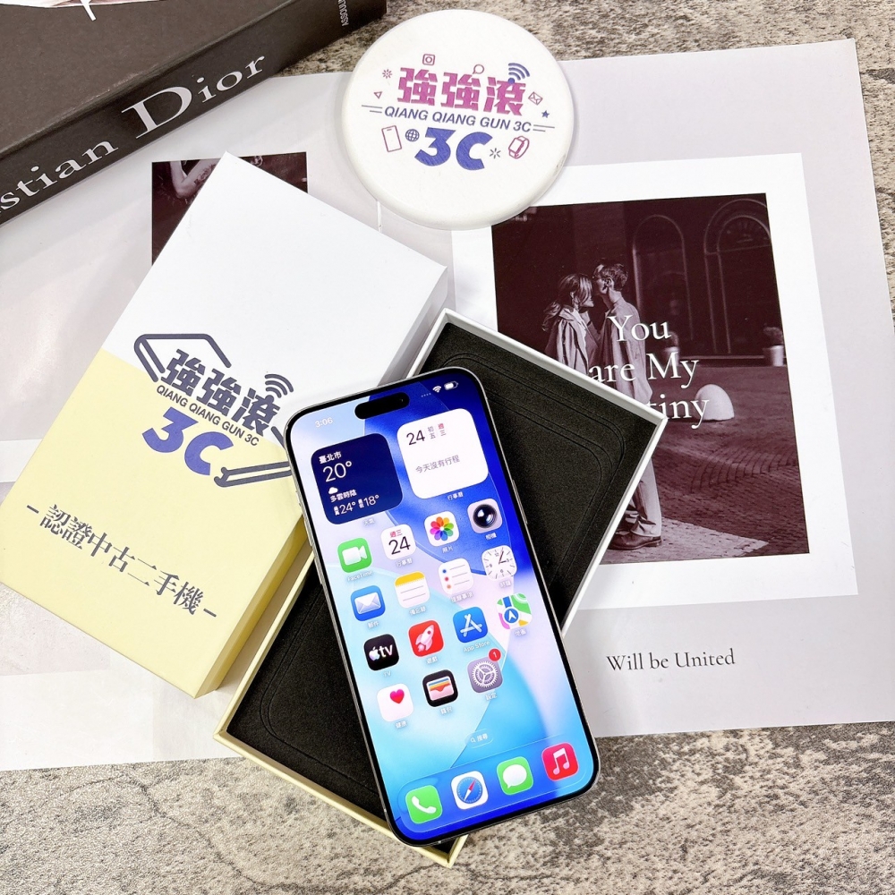 二手 iPhone 15 Pro Max 256G 白鈦色*50518(原廠保內)