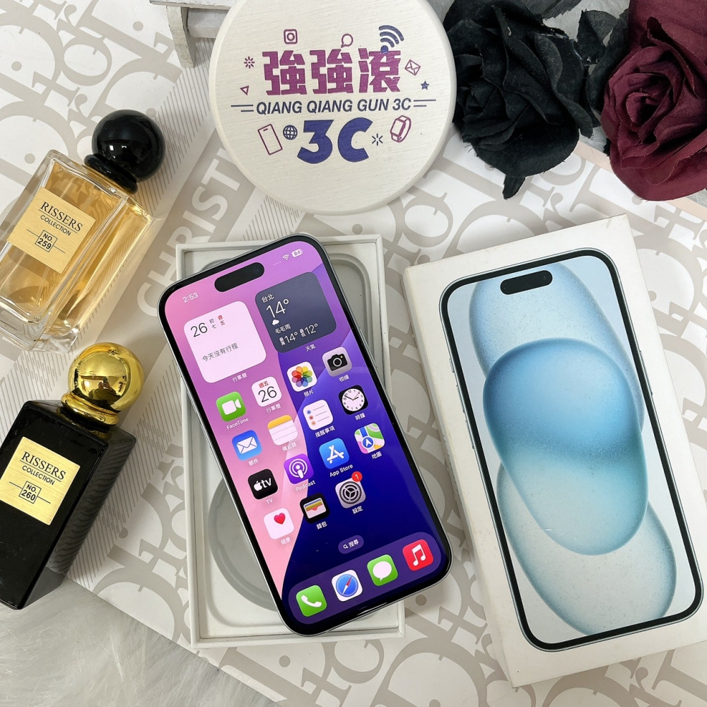 佳里-二手 iPhone15 128G 藍色 #82581(店家保固365天)