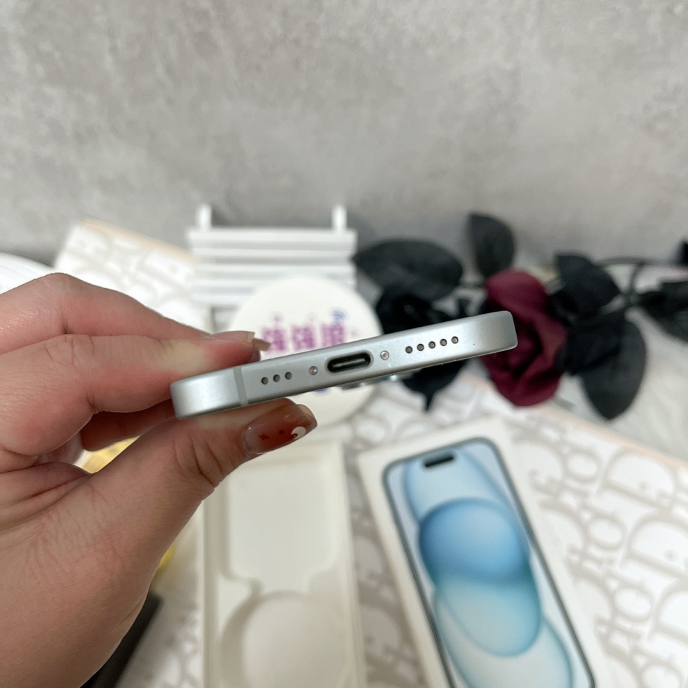 佳里-二手 iPhone15 128G 藍色 #82581(店家保固365天)