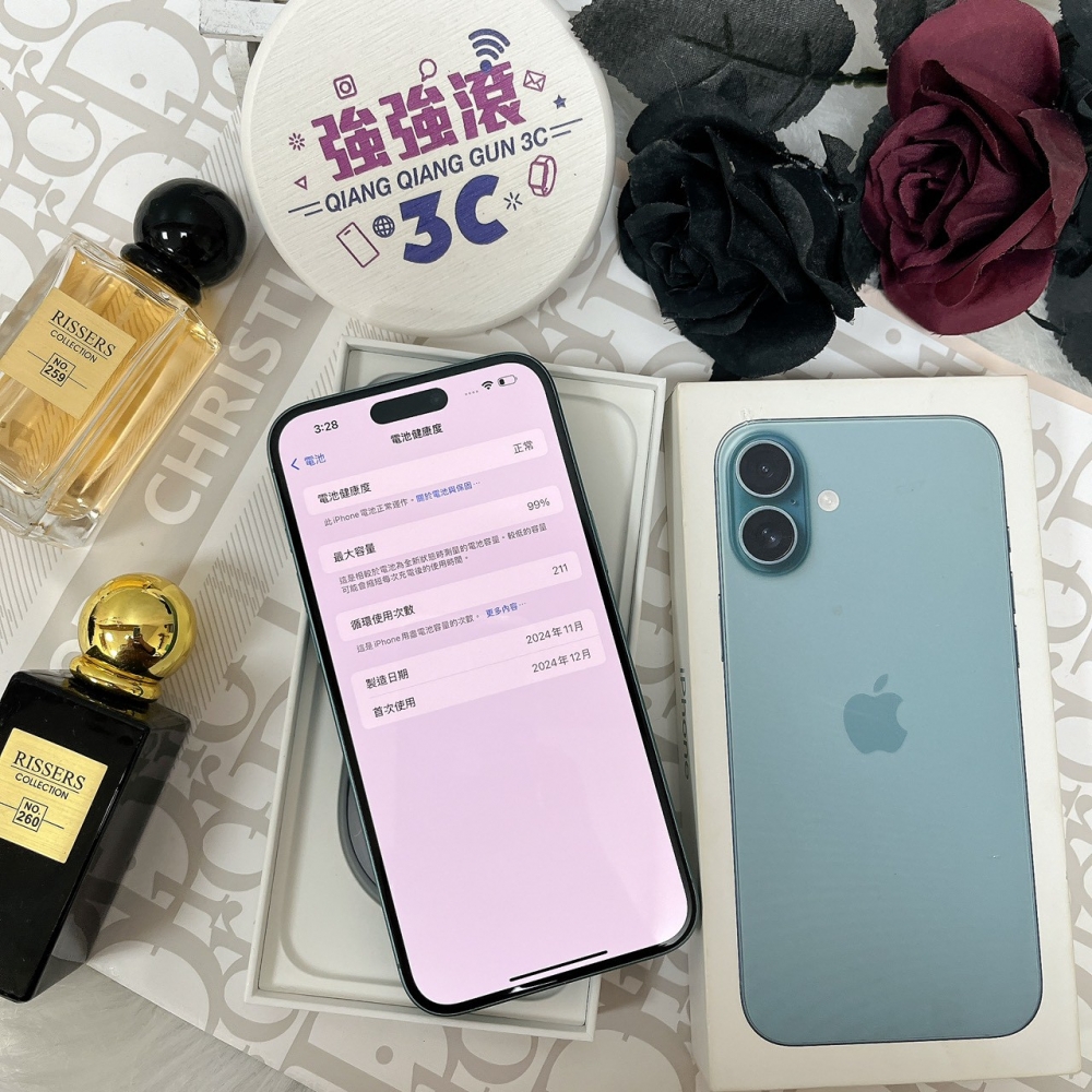 佳里-二手 iPhone16 Plus 128G 綠色 #15950(店家保固365天)