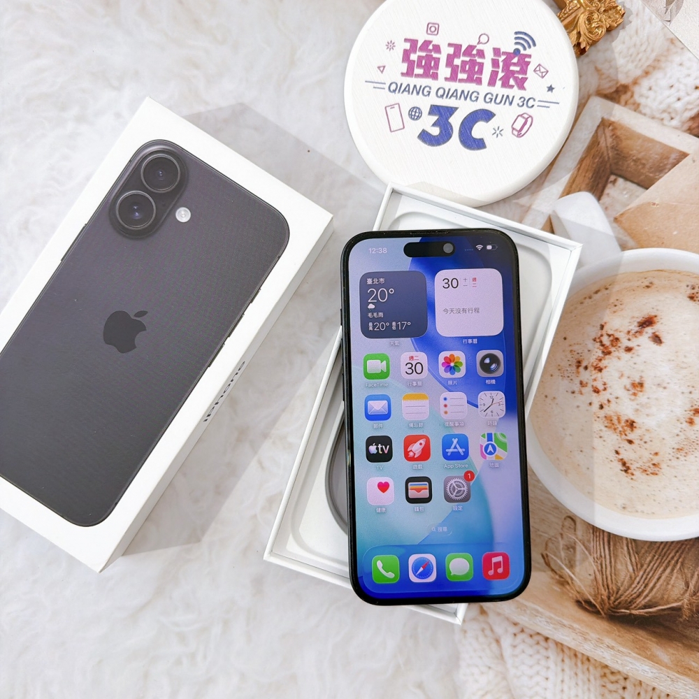 善化-二手iPhone16 128G 黑色 #68952（店保365天）