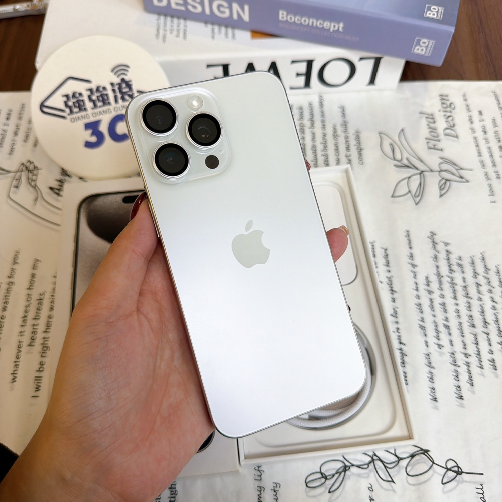 鹽行-二手 iPhone15 ProMax 256G 白色#03140（店保365天）
