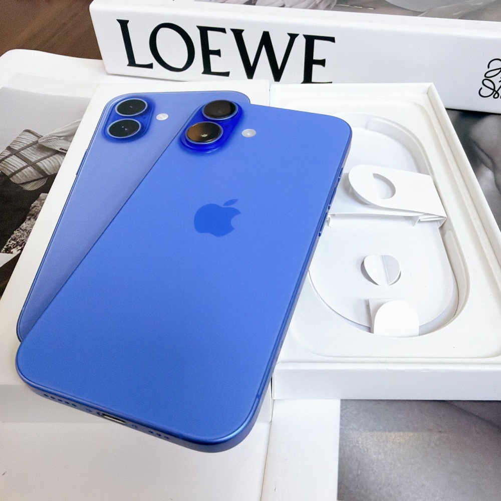 鹽行-二手iPhone16 128G 藍色 #08318（店保365天）
