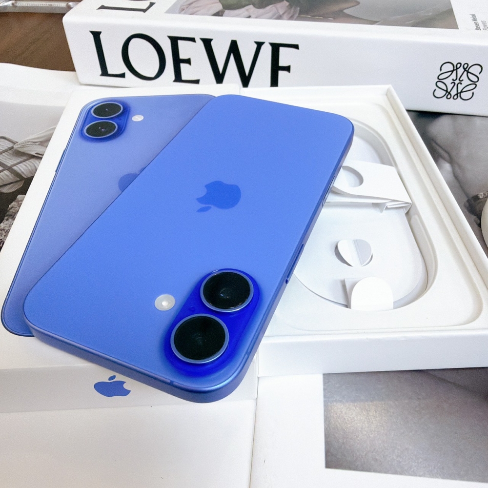 鹽行-二手iPhone16 128G 藍色 #08318（店保365天）