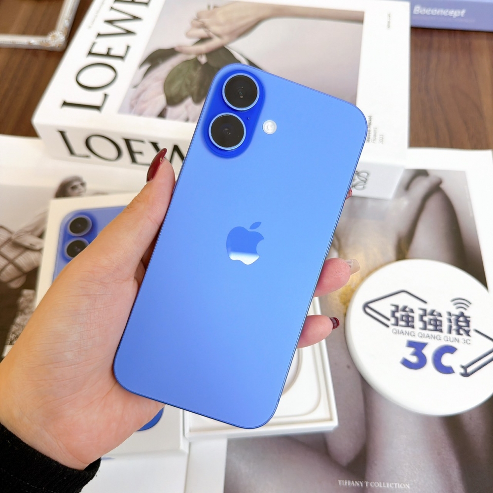 鹽行-二手iPhone16 128G 藍色 #08318（店保365天）