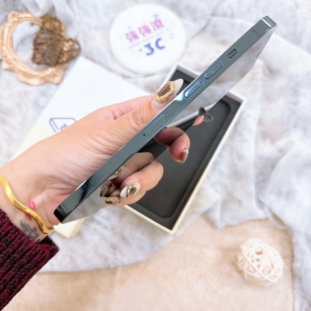 歸仁-二手iPhone 12 pro max 256G藍色＃12425（店保90天）