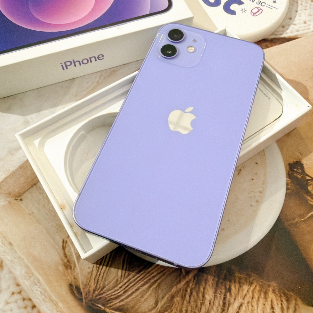 善化-二手iPhone12 128G 紫色 #63853（店保90天）