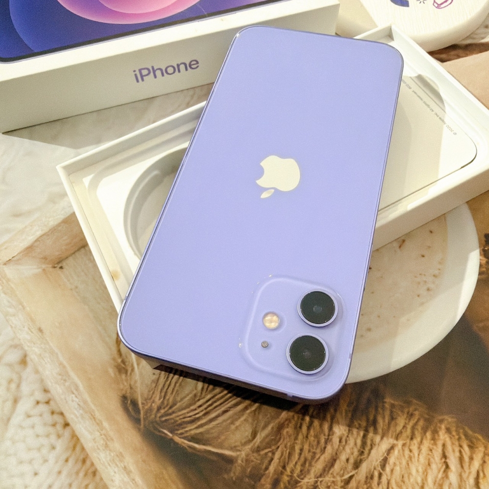 善化-二手iPhone12 128G 紫色 #63853（店保90天）