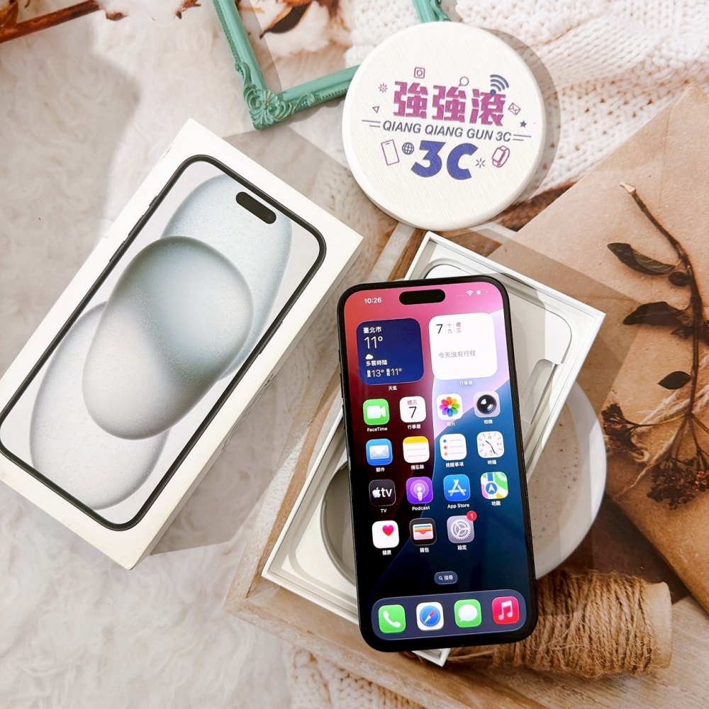 善化-二手 15Plus 128G 黑色 *99295（店保365天）