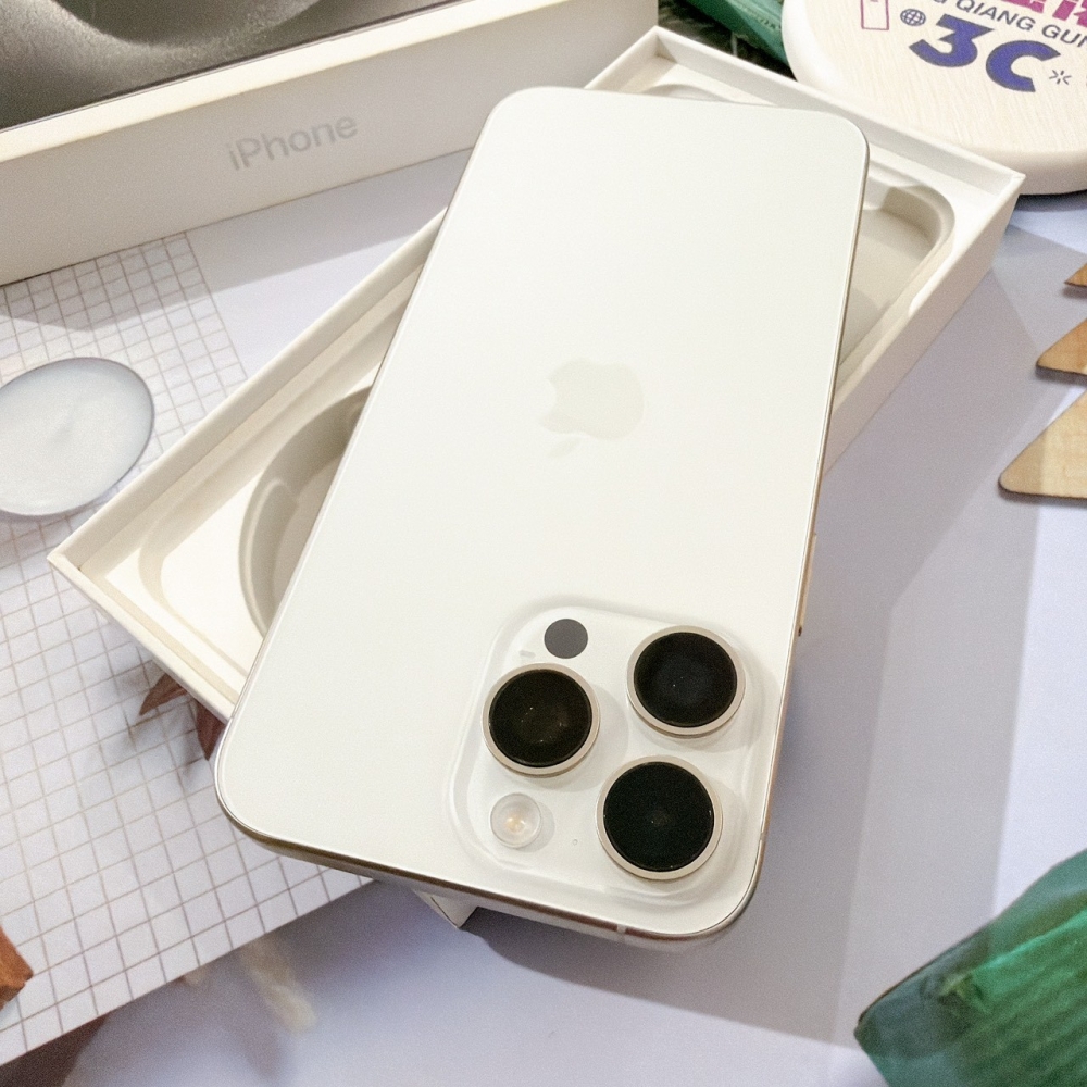  善化-二手 iPhone15 Pro Max 512G 白色 #51715（店家保固365天）