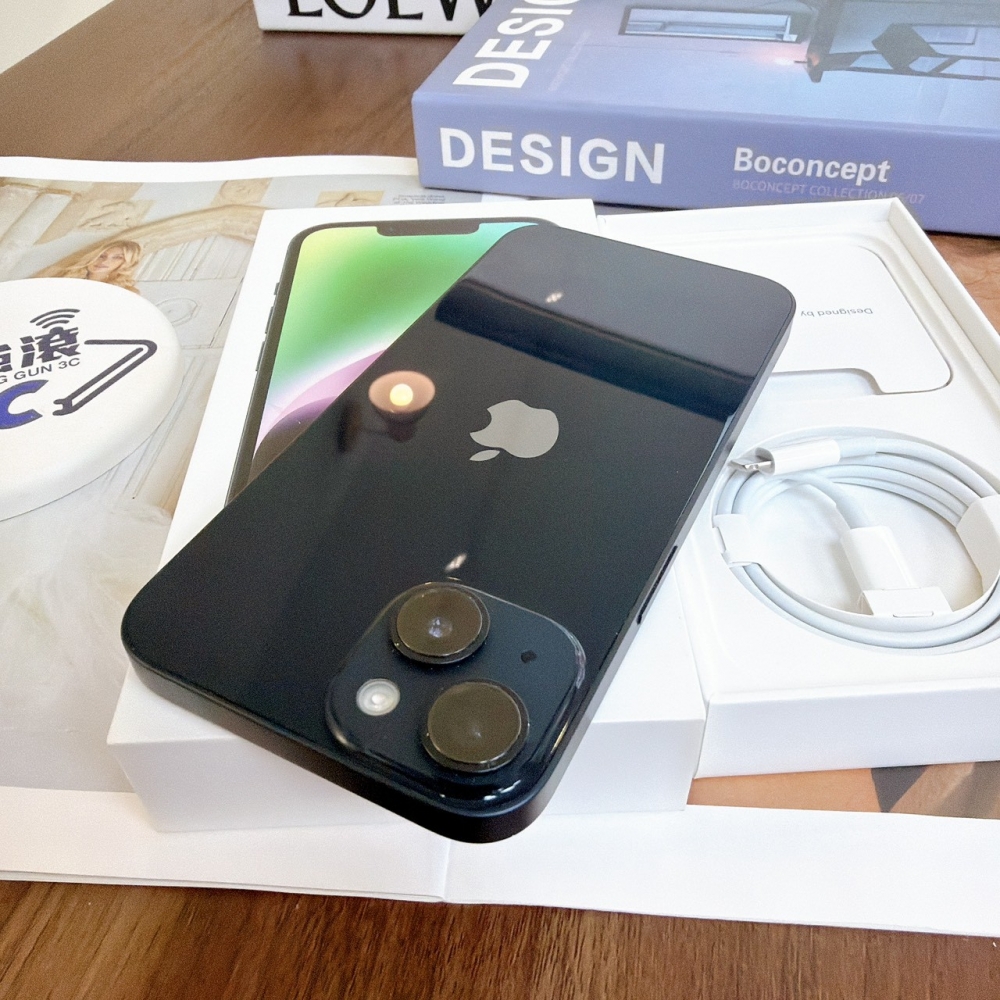 鹽行-二手 iPhone14 128G 黑色#16183（店家保固365天）