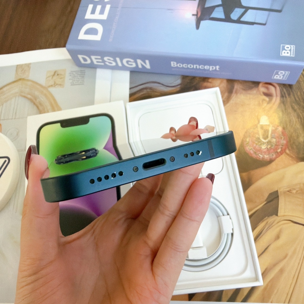 鹽行-二手 iPhone14 128G 黑色#16183（店家保固365天）