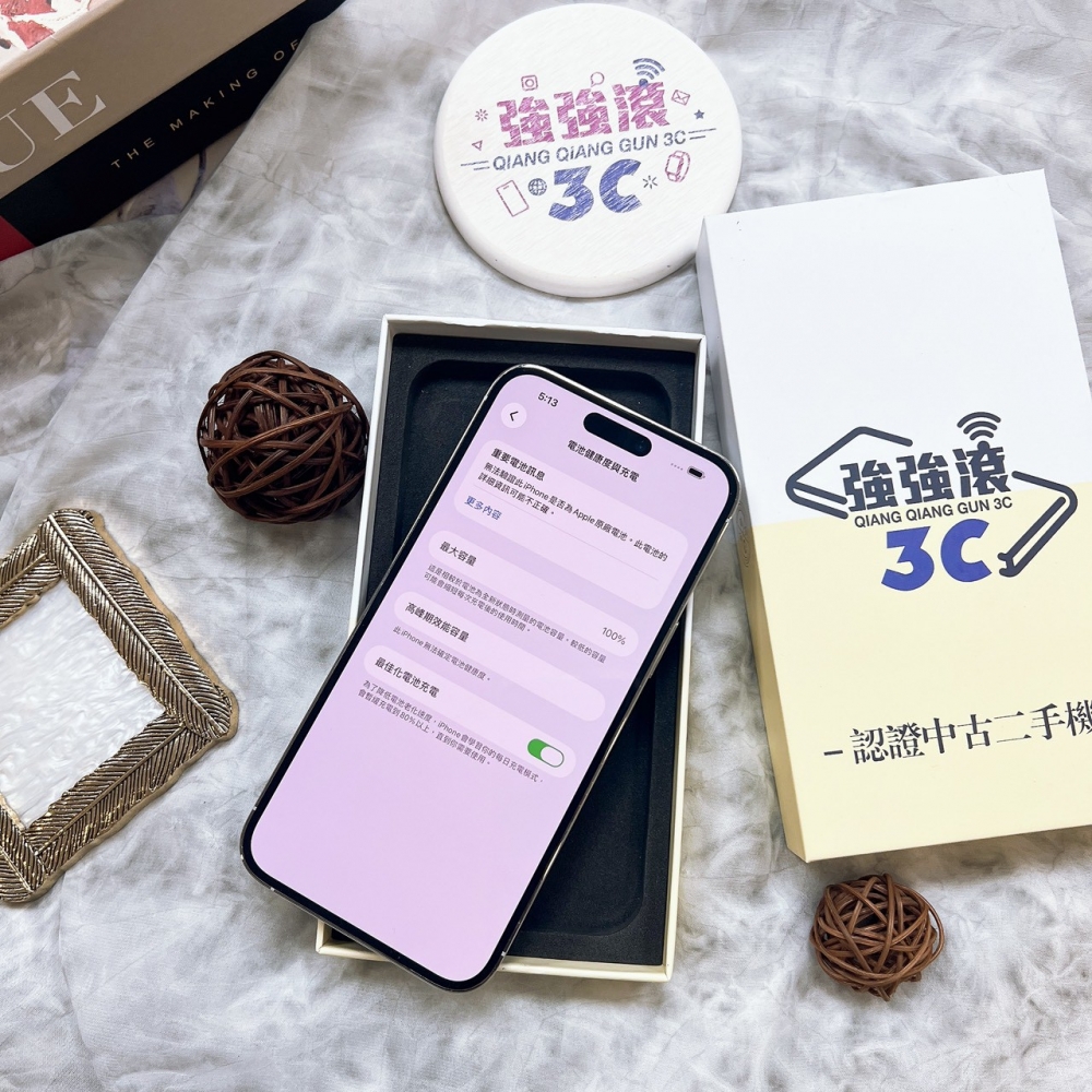 二手-iPhone14ProMax 512G 銀色*06987(店家保固365天)