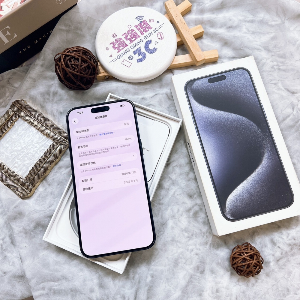 二手-iPhone15ProMax 256G 藍色*90922（店家保固365天）