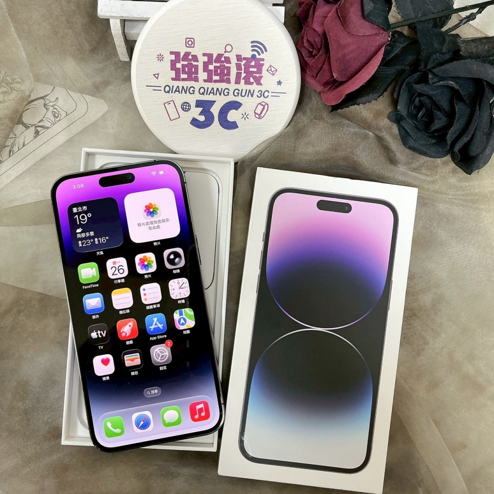  佳里-二手 iPhone14 Pro Max 128G 紫色 #61938（店家保固365天）