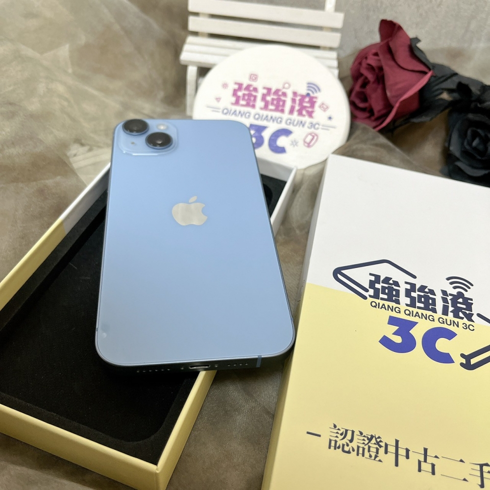  佳里-二手 iPhone14 PLUS 256G 藍色 #78926（店家保固365天）