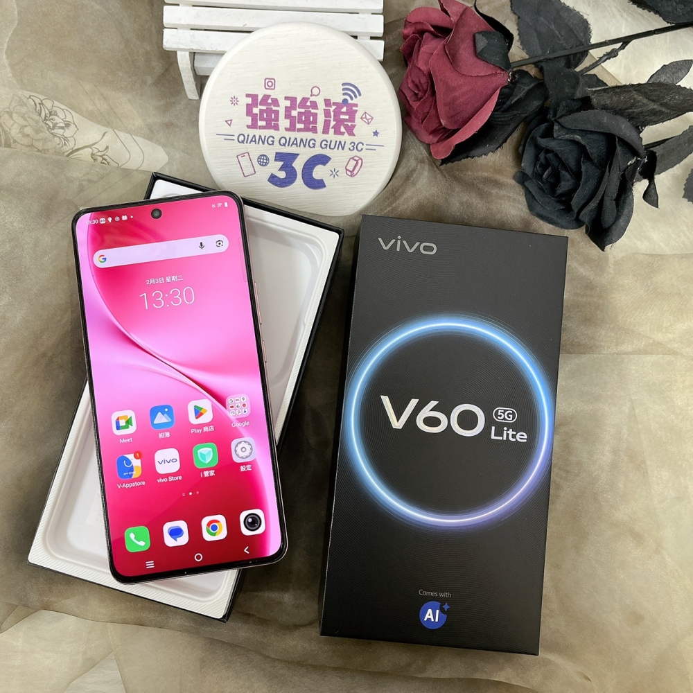 佳里-二手VIVO V60LITE 12/256G 粉色 #14293（原廠保固）