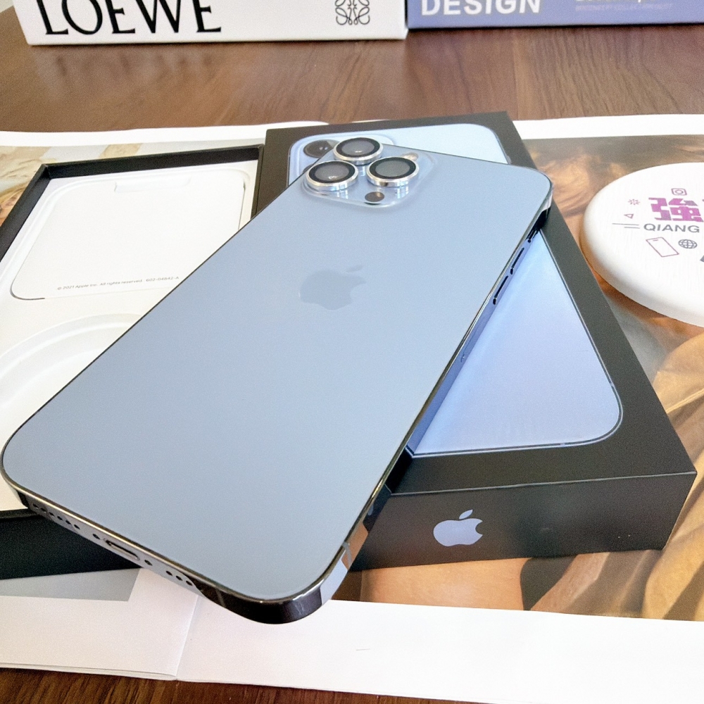 鹽行-二手 iPhone13 ProMax 256G 藍色#06132（店保365天）