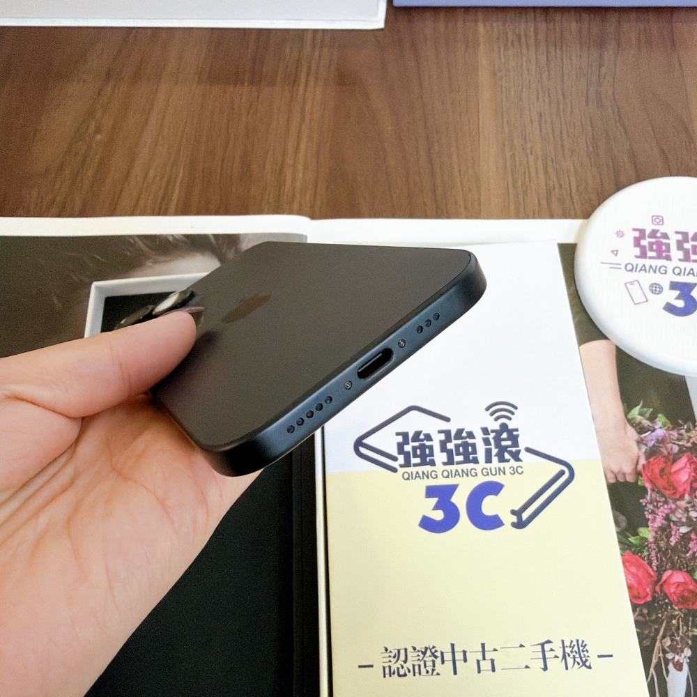 鹽行-二手 iPhone15 128G 黑色#65215（店保365天）