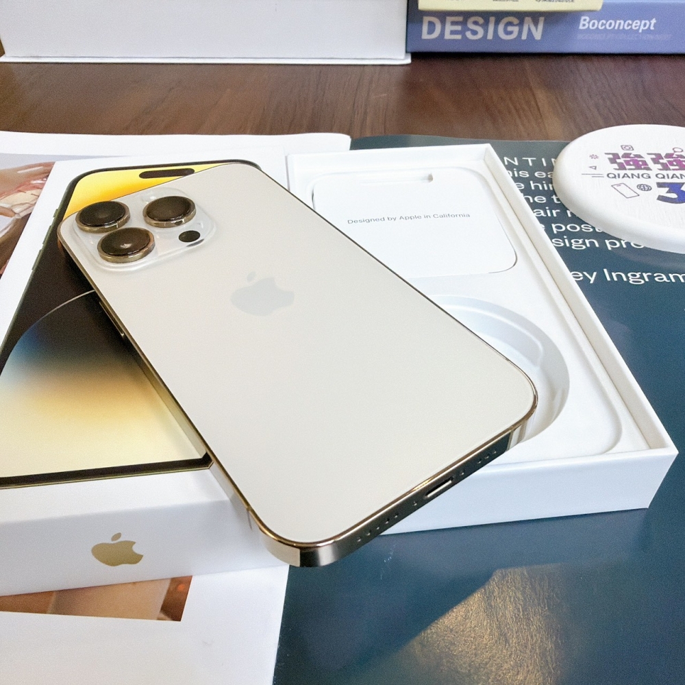 鹽行-二手 iPhone14 Pro256G 金色#34158（店保365天）